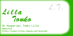 lilla tomko business card